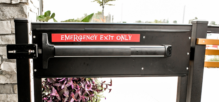 emergency push bar installation in Fontana